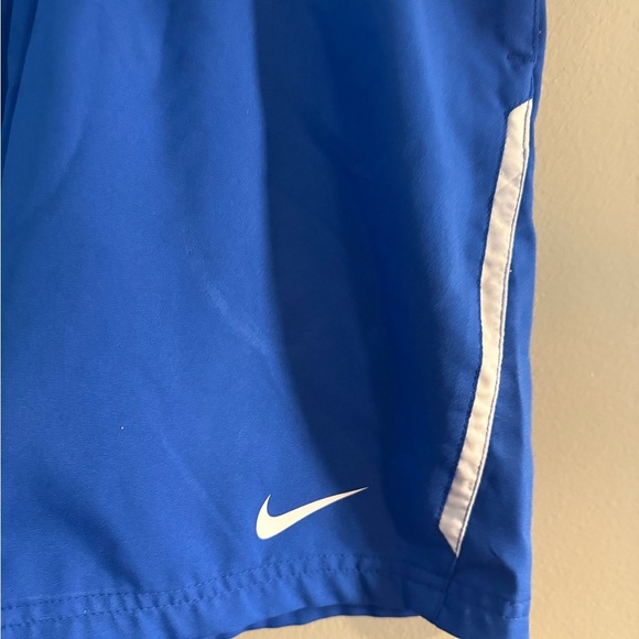 Nike Blue and White Athletic Shorts with Elastic Waistband - Picture 3 of 7
